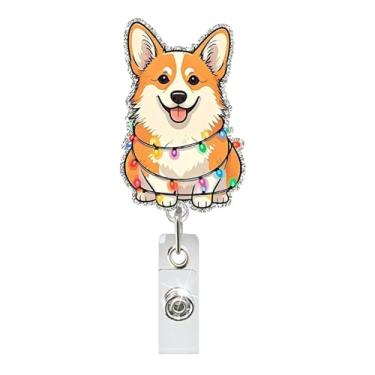 Imagem de Carretel de crachá de Natal Engraçado Bonito Retrátil Carretel de Crachá com Clipe Acessórios para Enfermeira Médico Professor Dentista