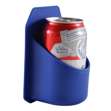 Imagem de Ueeksry Suporte de cerveja de parede para o chuveiro, suporte de garrafa de plástico portátil para lata de cerveja e bebidas, suporte multifuncional de parede, livre suas mãos - azul