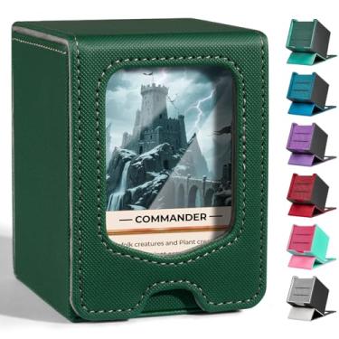 Imagem de Fabmaker Deck Box for MTG Commander, (patent Pending) Magnetic Trading Card Storage Box with Commander Display, Fits 100 Double-Sleeved Cards, Card Box Compatible for Magic the Gathering, TCG, CCG