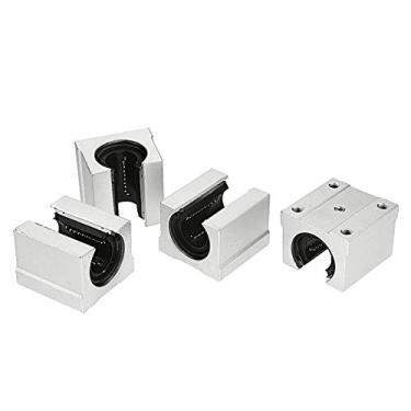 Imagem de 4 peças/lote profissional SBR16UU SBR12UU SBR13UU SBR20UU SBR12LUU 16 mm bloco de rolamento de esferas linear CNC Router SBR16 guia linear para 3D (SBR12UU)