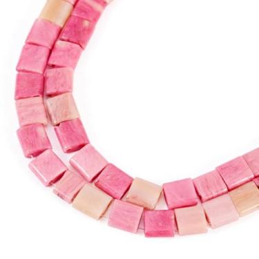 Imagem de Spritewelry 1 fio de contas de ágata natural, contas de 2 furos, contas de jaspe, retângulo, rodonita, hematita de 5 mm, contas de sementes de pedras preciosas para fazer joias, pulseira de vários