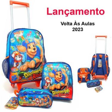 Imagem de Mochila Rodinha Kit Escolar Infantil 3 Pçs Dr3502Kt - Sh8
