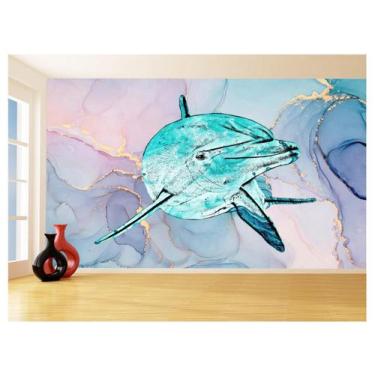 Imagem de Papel De Parede 3D Animais Pop Art Golfinho Cor 3,5M Pxa267 - Você Dec