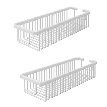 Imagem de Organizador de chuveiro de canto, organizador de banheiro, pacote com 2 organizadores de chuveiro de banheiro sem perfuração, para cozinha, lavanderia, banheiro dormitório, prateleira de armazenamento