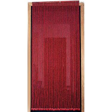 Imagem de Cortinas de porta com contas para portas cortina de cordão de contas de madeira para divisórias de quarto vinho tinto feito à mão para sala de estar em casa decoração retrô -21/31/37/41 fios