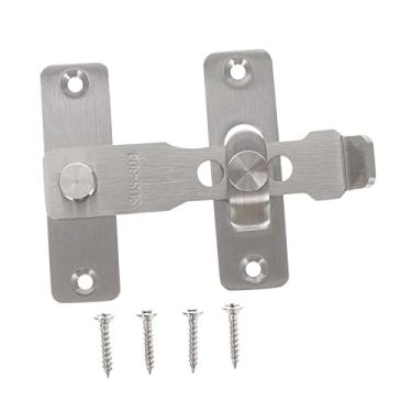 Imagem de Ajuste a fechadura Fechaduras de porta de celeiro e trincos Gancho de porta Trava de porta de celeiro deslizante Fechadura de porta de celeiro Fecho de porta de ferrolho Fecho de porta de 180 graus