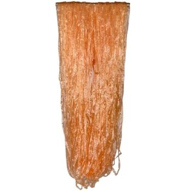 Imagem de Fita Decorativa de Ráfia Plástica 50g - Para Fantasias, Pompoms e Artesanato (Aproximadamente 1 Metro)(Laranja)