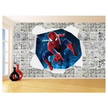 Imagem de Papel De Parede 3D Heróis Página Quadrinhos Hq 3,5M Nhma167 - Você Dec