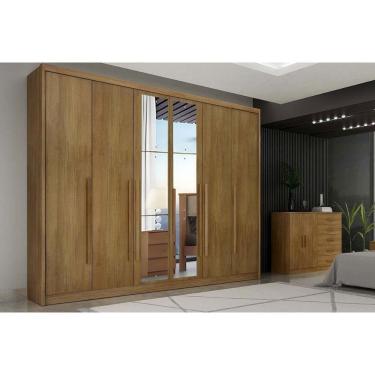 Imagem de Guarda Roupa Casal 6 Portas (2 C/ Espelho) E 8 Gavetas Bragança Cumaru 23 - Horizonte
