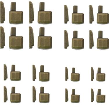 Imagem de ZCZQC 16 conjuntos de fivelas de reparo de zíper de metal kits deslizantes de pino de inserção batentes inferiores latão antigo para bagagem, roupas, têxteis domésticos, calçados, fixadores de liga de