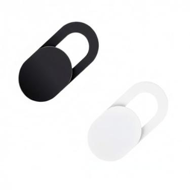Imagem de Capa para webcam, capa de privacidade para câmera para laptop/celular/iPad/PC/tablet, proteja sua privacidade e segurança, (1 preto 1branco)