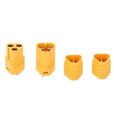 Imagem de Ainoli RC Modelo MT60 Plug 3 Pólos Masculino Feminino Conector Chapeamento de Ouro Universal para RC Veículo Aeronave Navio Amarelo