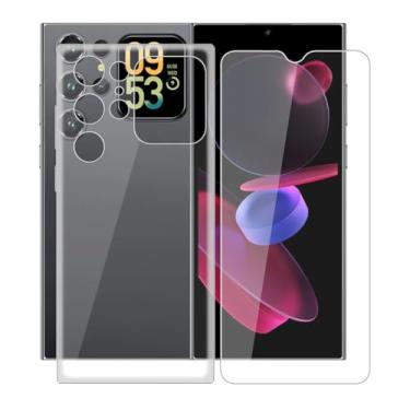 Imagem de AQGGIIXY Capa de telefone para Oukitel C62 (6,9 polegadas) capa com 1 x película protetora de vidro temperado, TPU macio fino [à prova de choque X anti-amarelo] capa transparente, para capa Oukitel