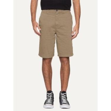 Imagem de Bermuda Ellus Masculina Sarja Slim Color Twill Power Cáqui-Masculino