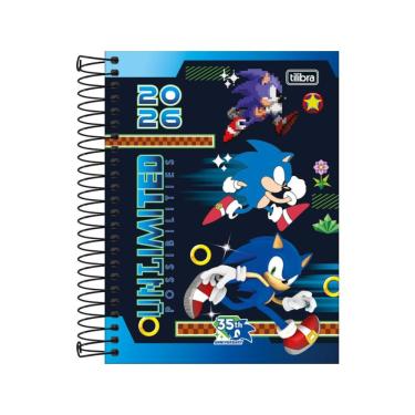 Imagem de Agenda 2026 Capa Dura M4 176f 117x164mm Sonic Tilibra Estampa 3