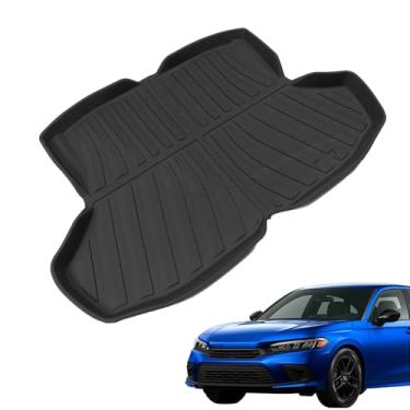 Imagem de Maxzina Fit 2022 Honda Civic Cargo Liners para todas as condições climáticas TPE Suporte traseiro Tapetes cargo Ajuste personalizado 2022 Honda Civic Sedan Acessórios (Tapete de giro traseiro)