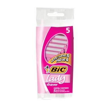 Imagem de BIC, Depilador, Lady Shaver, Cabo Antideslizante, Rosa, Pague 4 Leve 5