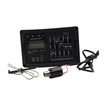 Imagem de Luwecf Bandas de Pré-amplificação para Violão, Substituição, Controle de Volume, Afinador Digital Cromático, Captador Piezo para Tocar, Sem tampa de rosca traseira