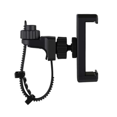 Imagem de simhoa Suporte de celular em formato de lira para trompete, ajustável, com presilha, ideal para apresentações em casa e prática.