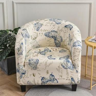 Imagem de Capas de poltrona, capas de cadeira redondas estampadas macias, protetor de móveis, fundo elástico, resistente, lavável, para bar, café, hotel, quarto de hóspedes - tipo 03||meio círculo individual 65