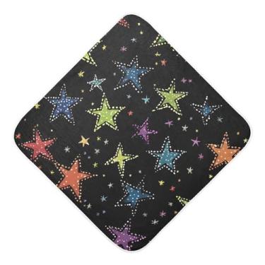 Imagem de Toalhas de bebê com capuz ultra macias absorventes toalhas de banho de algodão musselina estrelas para recém-nascidos bebês bebês 89 x 89 centímetros