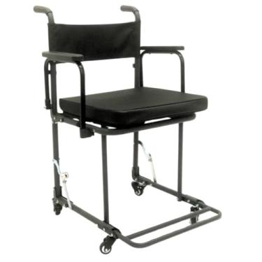Imagem de Cadeira de Banho Dobrável Desmontável Higiênica em Alumínio Idoso B5A