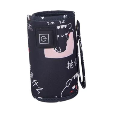 Imagem de MotiveTech Bolsa térmica para mamadeira com aquecedor USB para uso externo, Gato Preto