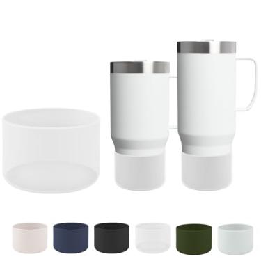 Imagem de WUQID Bota de silicone compatível com Stanley Suburban 680.4 g 850.5 g e Owala Freesip Sway 30 1,134 g, capa protetora antiderrapante e antiamassados, capa inferior durável e acessórios para base de