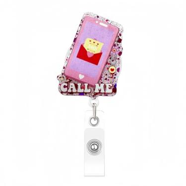 Imagem de Carretel de crachá fofo para Dia dos Namorados Retrátil Presentes Engraçados de Enfermeira, Nome de Identificação Acrílico com Acessórios de Clipe Jacaré, Enfermeira, Médica, Professora, Meninas