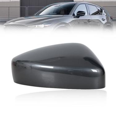 Imagem de JESYMBX Tampa do espelho retrovisor lateral da porta para Mazda CX-5 CX5 2017-2021 Capa de casa de tampa cinza direita