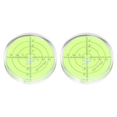 Imagem de PATIKIL 2 peças de nível de bolha redonda 60 x 12 mm mini circular Bullseye Spirit Levels ferramentas de layout para nivelar câmera tripé telescópio oficina toca-discos, quadro de fotos, verde