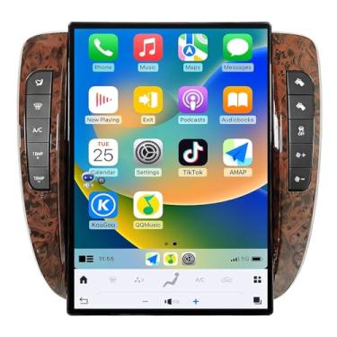 Imagem de Rádio veicular Qualcomm para GMC Yukon Chevrolet Silverado Tahoe Suburban 2007-2013 rádio Carplay Android atualização automática 8+128G Android 13 13,8 polegadas tela 2K WiFi GPS BT5.0 FM/AM câmera