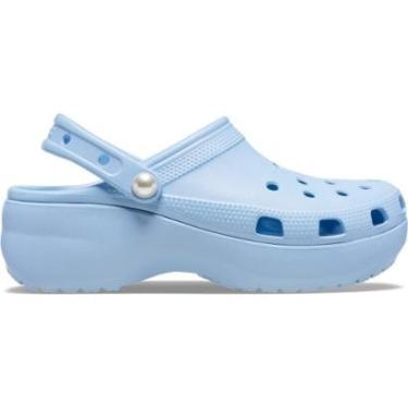 Imagem de Sandália Crocs Classic Platform Pearl Clog Blue Calcite-Unissex