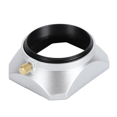 Imagem de Tbest Para-sol para lente de 49 mm acessório de sombra quadrada para câmera digital prata liga de alumínio premium ABS proteção 49 mm entusiastas de fotografia