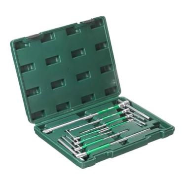 Imagem de HARFINGTON Conjunto de 8 chaves sextavadas com cabo em T deslizante, 2 a 10 mm, métrico, 3 vias, manípulos giratórios, chaves sextavadas de aço CR-V para conserto doméstico DIY