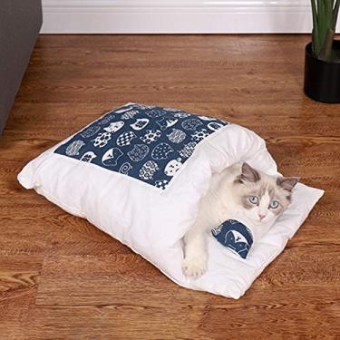 Imagem de Cama de Sono para Gato e Cachorro Estimação Inverno Lavável Removível Anti-Derrubada Super Quente Caverna Pet com Zíper Ultra Macia Conforto Almofada Bolsa