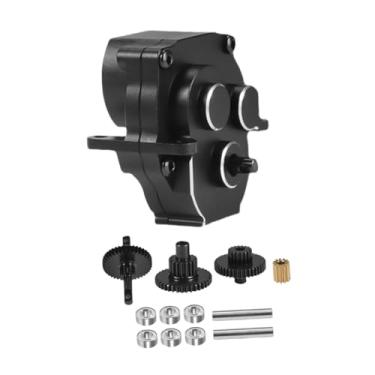 Imagem de JunZheHub Caixa de Engrenagens em Liga de Alumínio Na Escala 1:18 para Carros RC, Compatível com TRX4M, Acessório para Projetos DIY, Preto