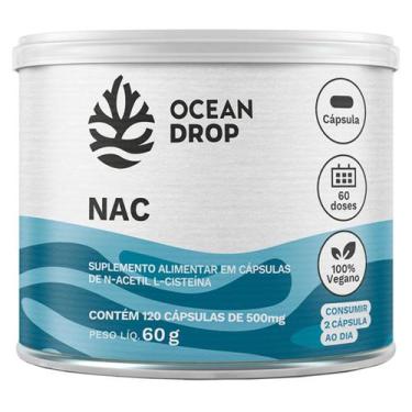 Imagem de NAC 600mg Ocean Drop Vegano 120 Cápsulas  Nac em Cápsulas Vegetais par