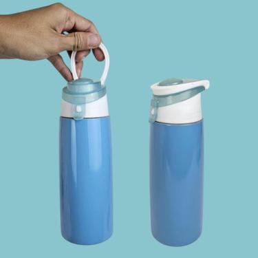 Imagem de Garrafa Sport Color com Bico 600ml Aluminio e Alça Refrescar - M do Br