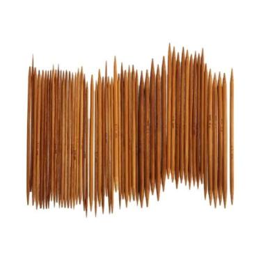 Imagem de Conjunto De Agulhas De Tricô De Bambu De 13cm 55/110 Peças 11 Tamanhos