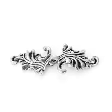 Imagem de Grampo de cardigã broches, suéter, blusa, pino, inverno, fechos de clipe retrô (prata antiga)