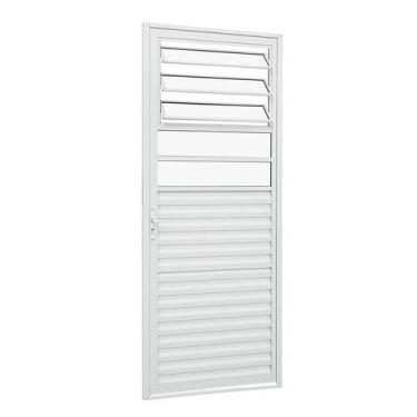 Imagem de Porta de Giro em Alumínio Veneziana Divisão Horizontal e Báscula 215x8