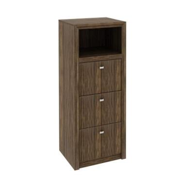 Imagem de Gaveteiro para Pasta Suspensa com 3 Gavetas ME4118 Nogal Tecnomobili