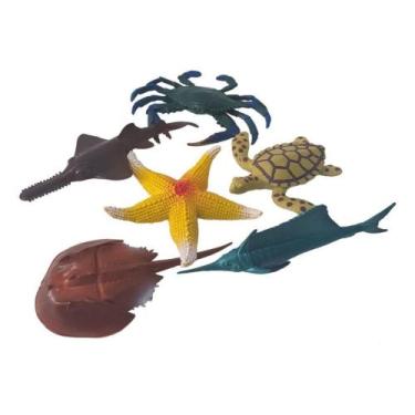 Imagem de Kit Animais Marinhos Brinquedo De Borracha 6 peças ( CONFIRA NOSSOS DI