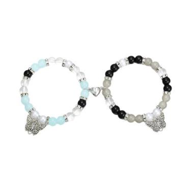 Imagem de Pulseiras De Casal Em Forma De Coração Com Pingente De Aranha 2 Peças 