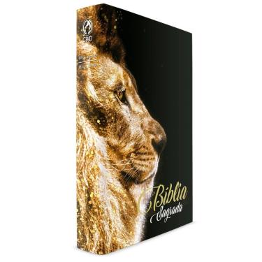 Imagem de Livro - Bíblia Leão Ouro com Harpa - Capa Dura Luxo - Letra Grande - ARC