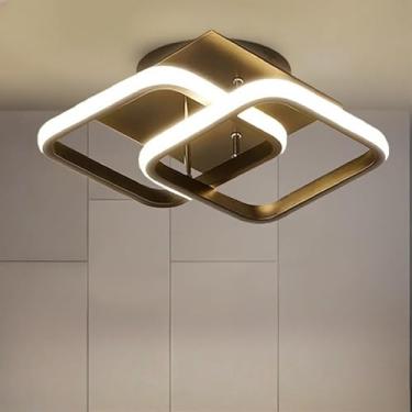 Imagem de Luminária de Teto Plafon LED Moderna 3 Cores (110V/220V) – Lustre Minimalista para Sala, Quarto, Cozinha e Corredor(Estilo B/Preto(110V-220V))