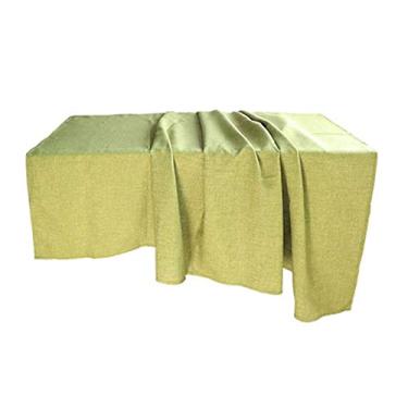 Imagem de 5sssallefaa Toalha de mesa retangular toalha de mesa de conferência estudantil toalha de mesa redonda cor sólida simples capa de mesa de café (cor: verde tamanho: 180 * 135 cm) (verde 180 x 135 cm)