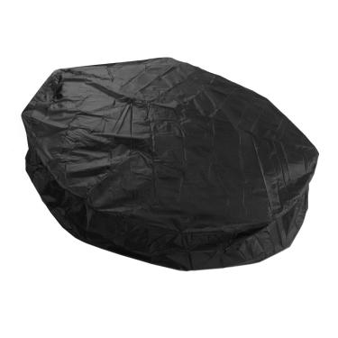 Imagem de Capa de Móveis Redonda para Banheira Hidromassagem 190 Prata Poliéster Tafetá Resistente ao Clima Protetora Plegável Banheiras e Fontes Quentes