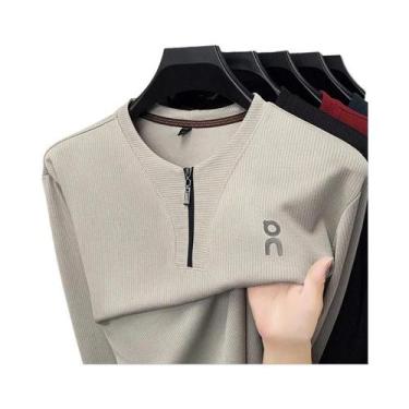 Imagem de Suéter Casual De Moda Masculina De Outono Com Zíper, Top De Manga Long